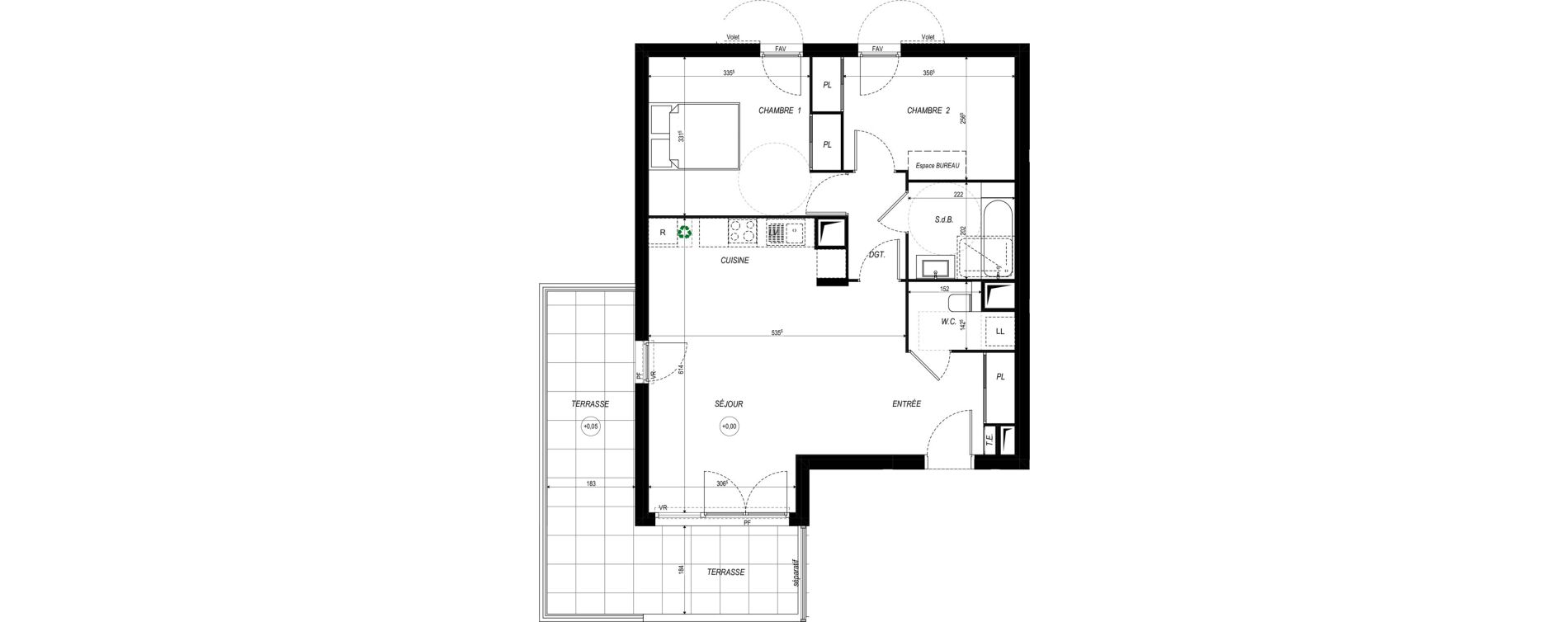 Appartement T3 de 64,17 m2 &agrave; Saint-Laurent-Du-Var Tuilli&egrave;re - la tour - les iscles - les crottes