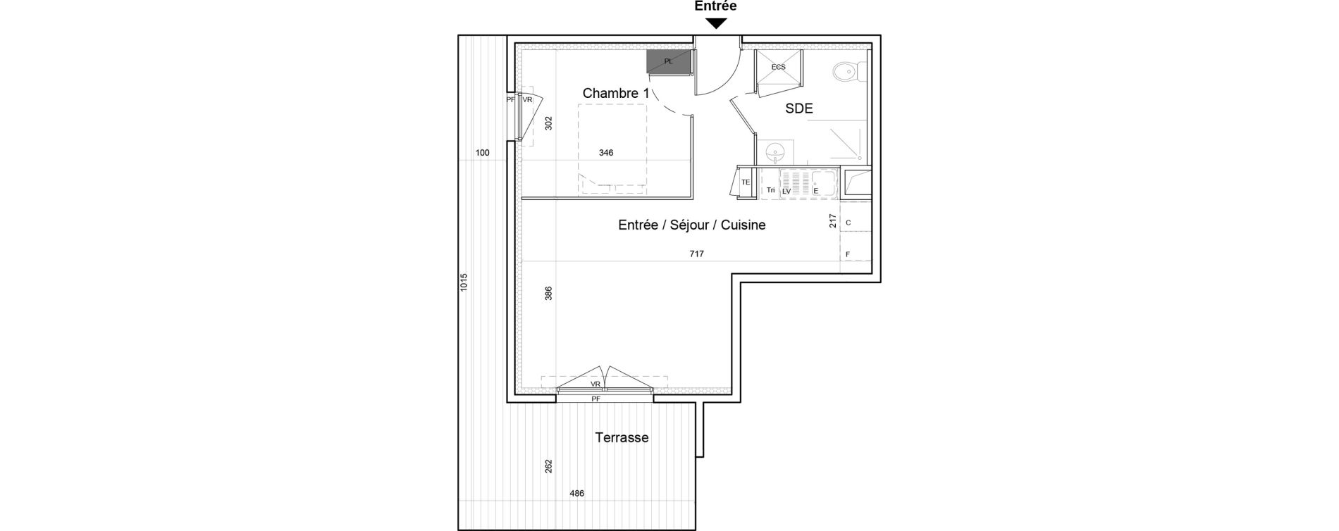 Appartement T2 de 41,38 m2 &agrave; Saint-Laurent-Du-Var Jaquons - ravet