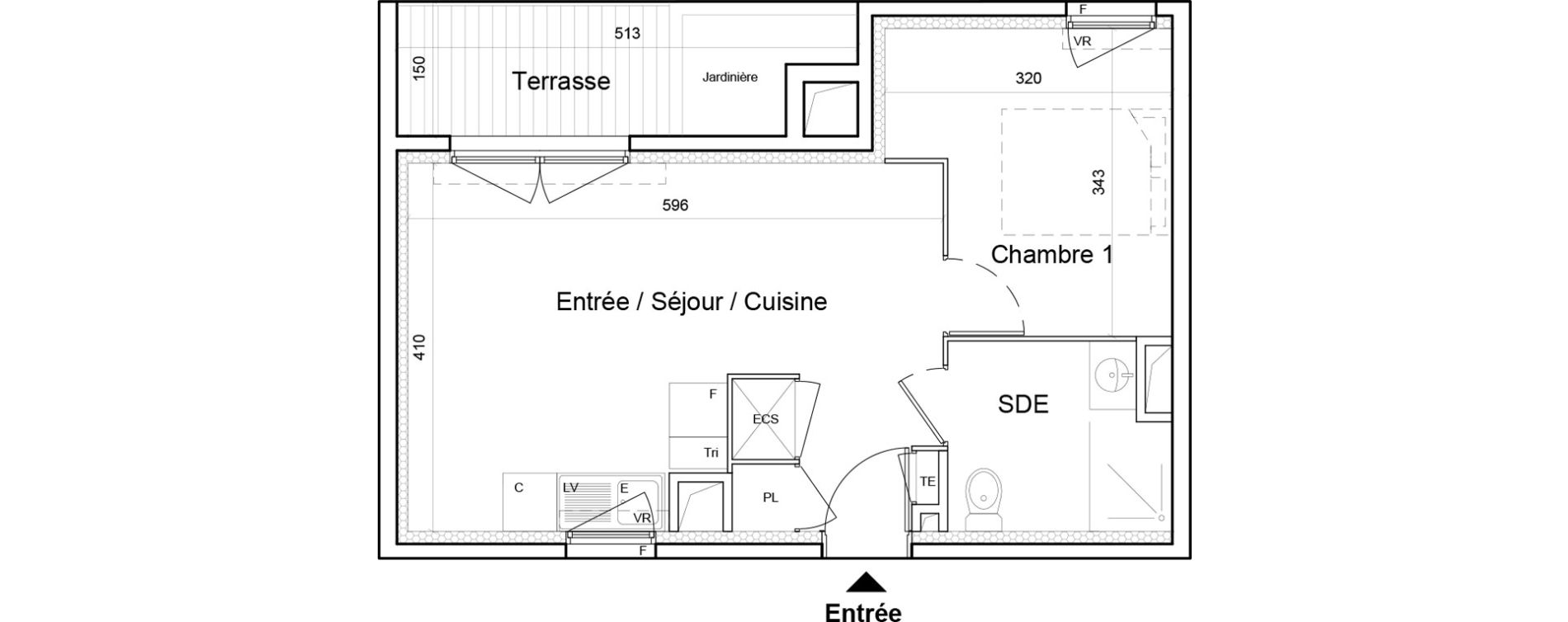 Appartement T2 de 38,05 m2 &agrave; Saint-Laurent-Du-Var Jaquons - ravet