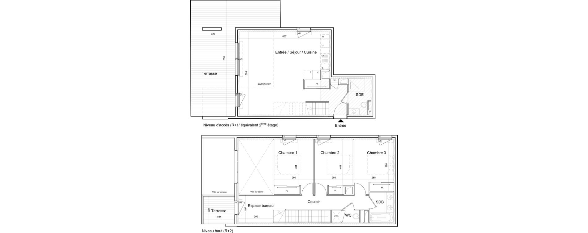 Duplex T4 de 97,27 m2 &agrave; Saint-Laurent-Du-Var Jaquons - ravet