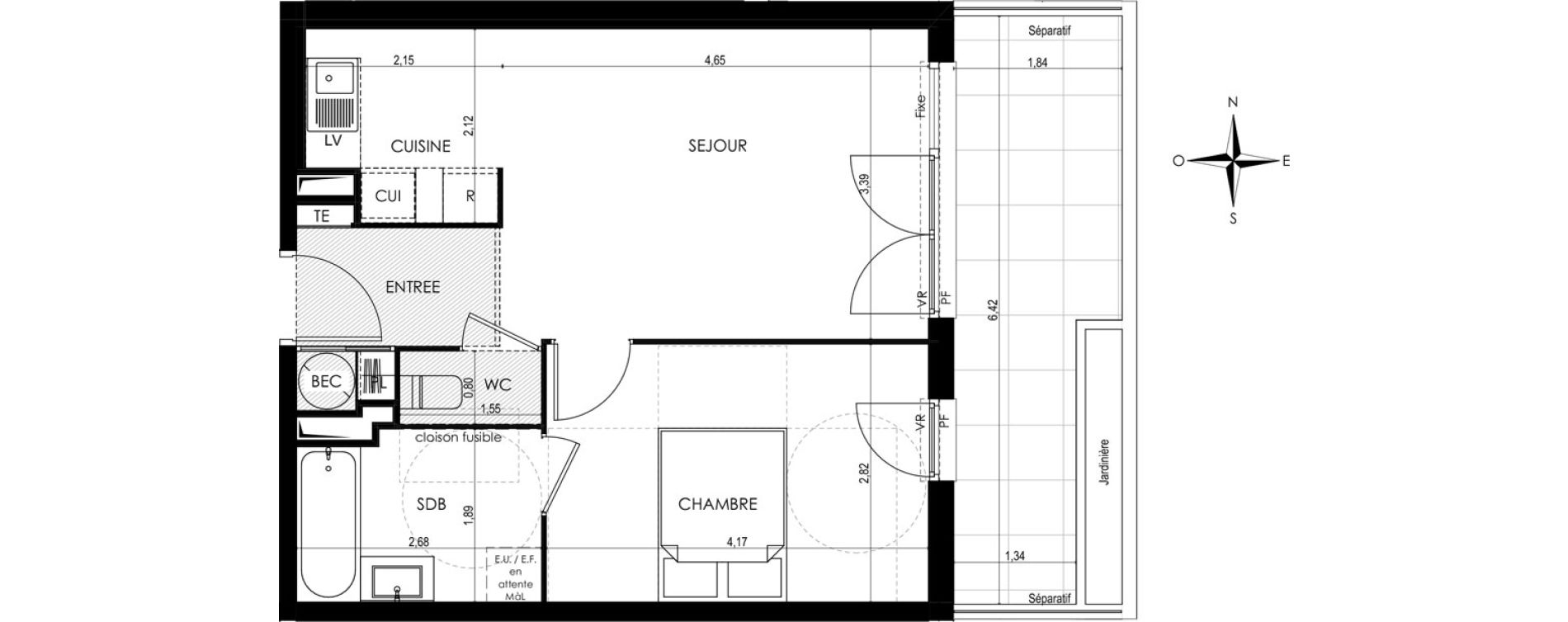 Appartement T2 de 41,45 m2 &agrave; Saint-Laurent-Du-Var Tuilli&egrave;re - la tour - les iscles - les crottes