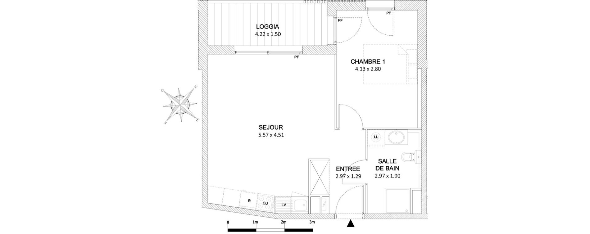 Appartement T2 de 43,46 m2 &agrave; Saint-Laurent-Du-Var Tzanck - galinieres - sauvaigo