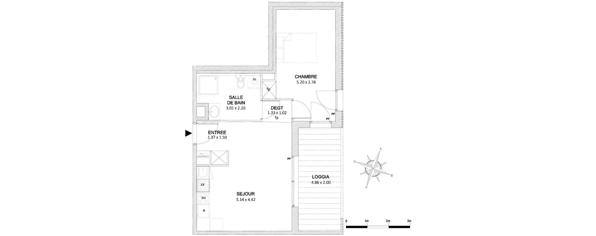 Appartement T2 de 41,80 m2 &agrave; Saint-Laurent-Du-Var Tzanck - galinieres - sauvaigo