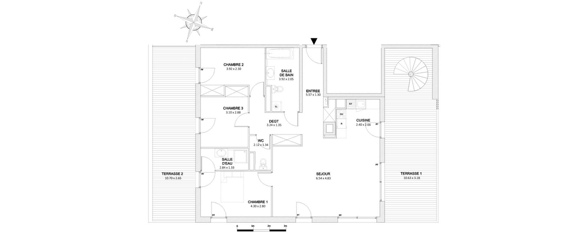Appartement T4 de 98,55 m2 &agrave; Saint-Laurent-Du-Var Tzanck - galinieres - sauvaigo