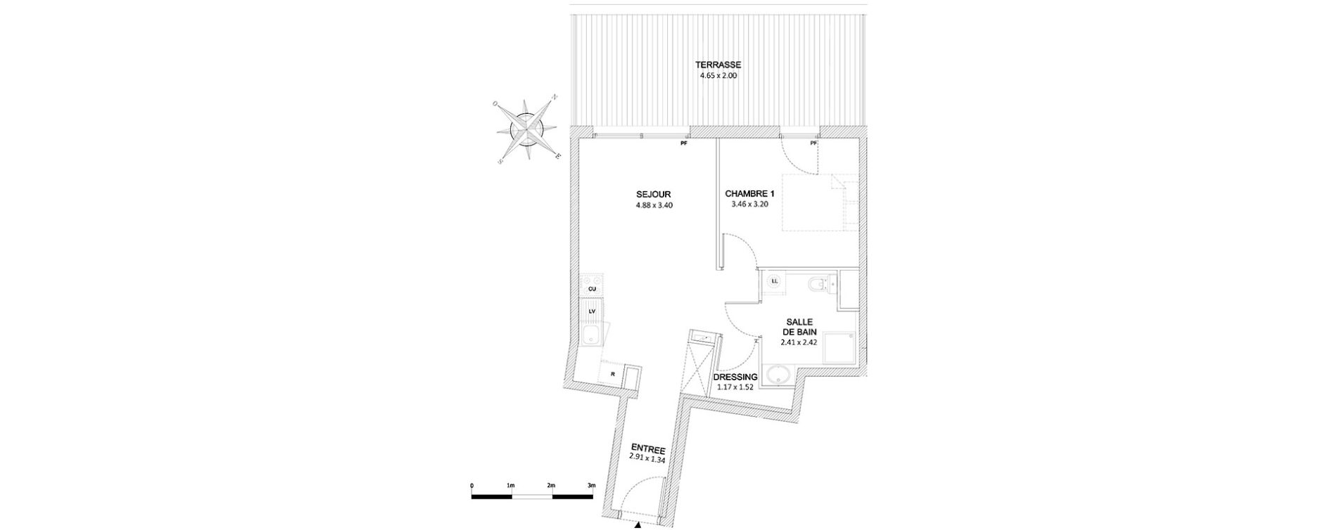 Appartement T2 de 44,89 m2 &agrave; Saint-Laurent-Du-Var Tzanck - galinieres - sauvaigo