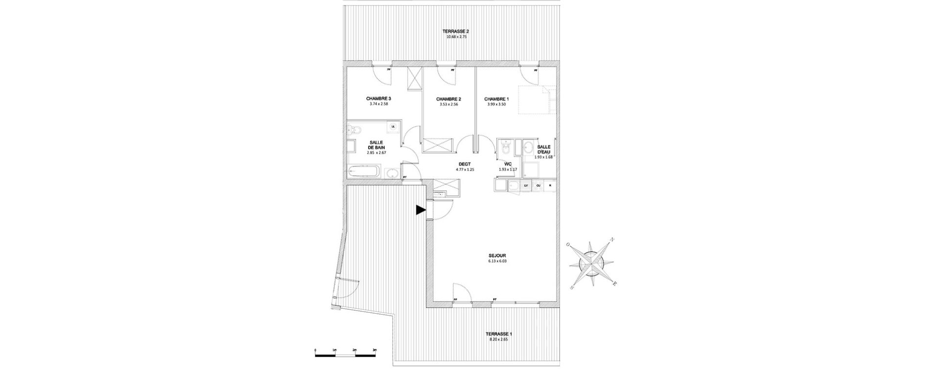 Appartement T4 de 91,81 m2 &agrave; Saint-Laurent-Du-Var Tzanck - galinieres - sauvaigo