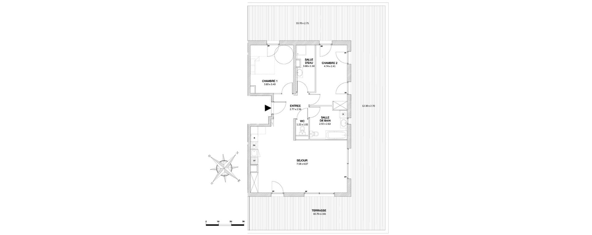 Appartement T3 de 79,98 m2 &agrave; Saint-Laurent-Du-Var Tzanck - galinieres - sauvaigo