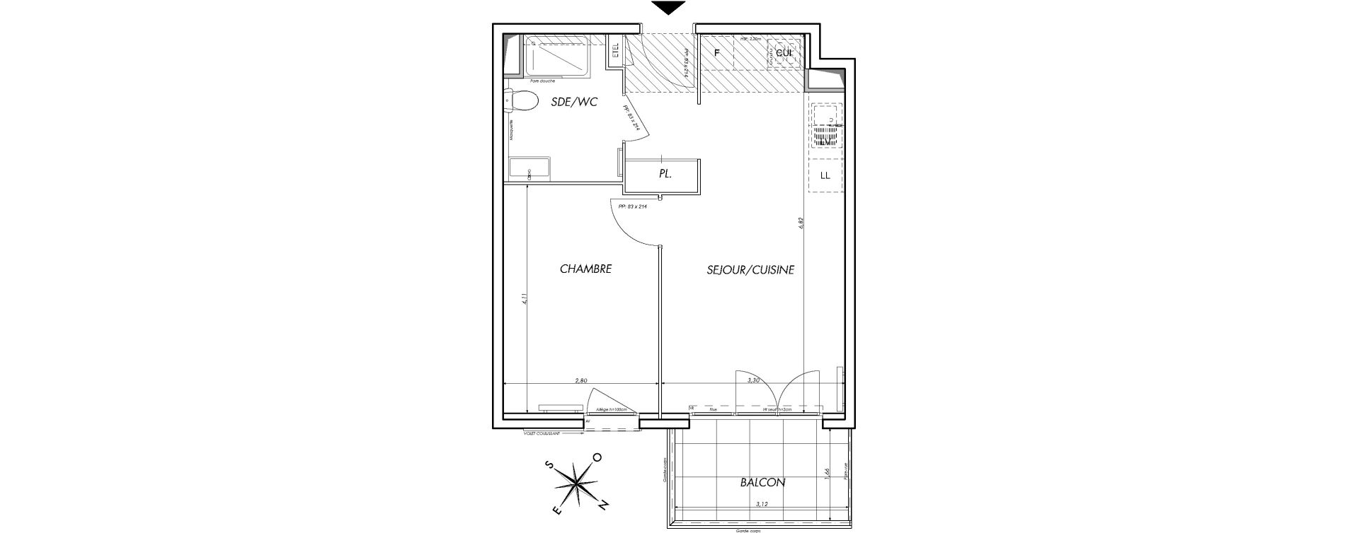 Appartement T2 de 40,10 m2 &agrave; Saint-Laurent-Du-Var Tzanck - galinieres - sauvaigo