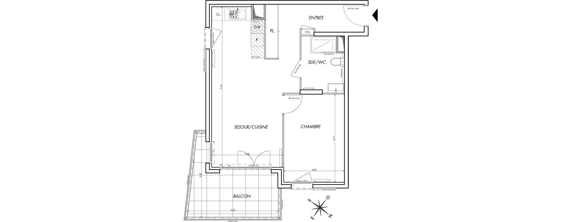 Appartement T2 de 47,95 m2 &agrave; Saint-Laurent-Du-Var Tzanck - galinieres - sauvaigo