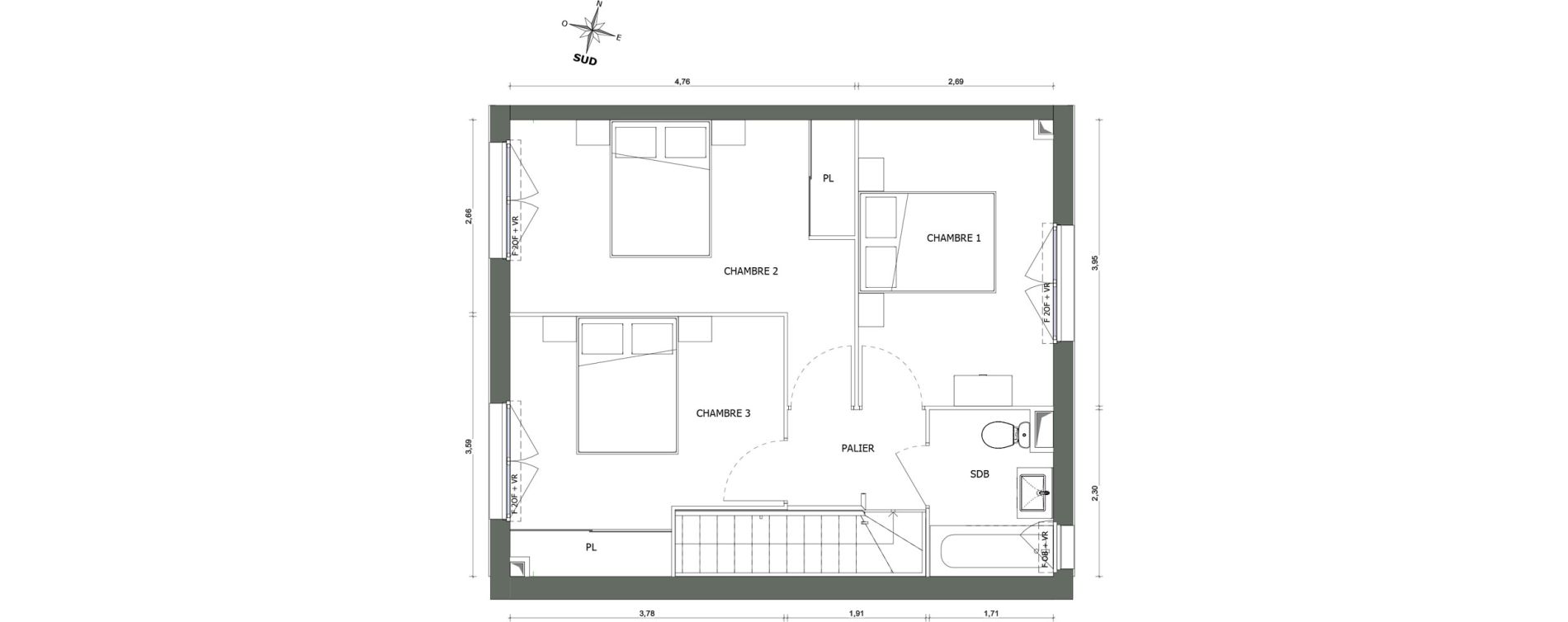 Maison T4 de 80,80 m2 &agrave; Saint-Laurent-Du-Var Jaquons - ravet