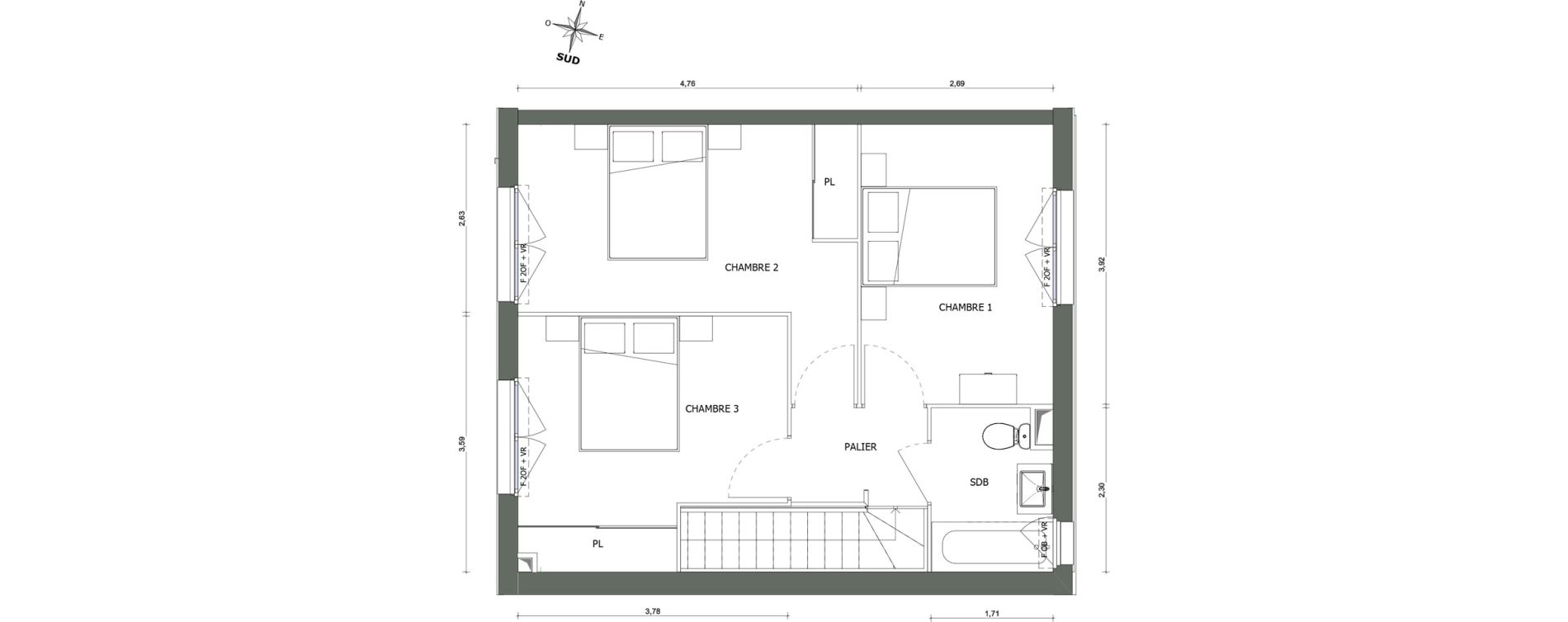 Maison T4 de 79,90 m2 &agrave; Saint-Laurent-Du-Var Jaquons - ravet
