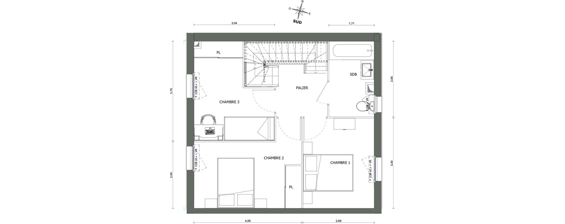 Maison T4 de 77,60 m2 &agrave; Saint-Laurent-Du-Var Jaquons - ravet