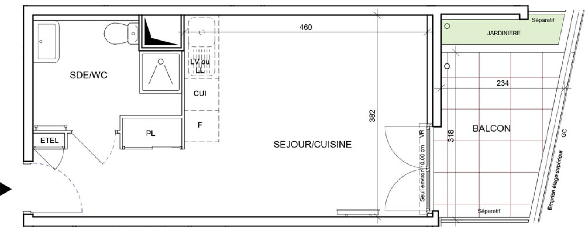 Appartement T1 de 27,67 m2 &agrave; Saint-Laurent-Du-Var Les plans