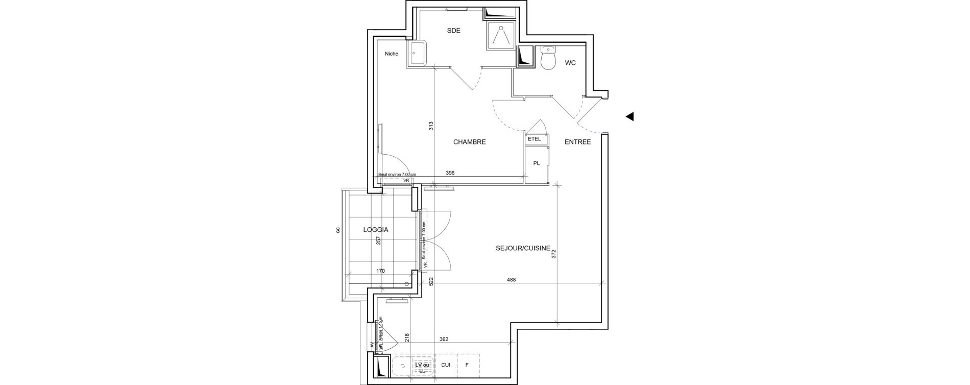 Appartement T2 de 48,25 m2 &agrave; Saint-Laurent-Du-Var Les plans