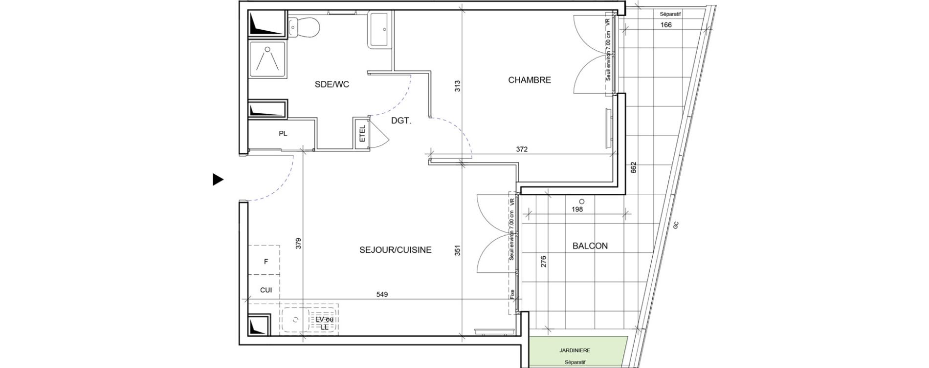 Appartement T2 de 42,11 m2 &agrave; Saint-Laurent-Du-Var Les plans