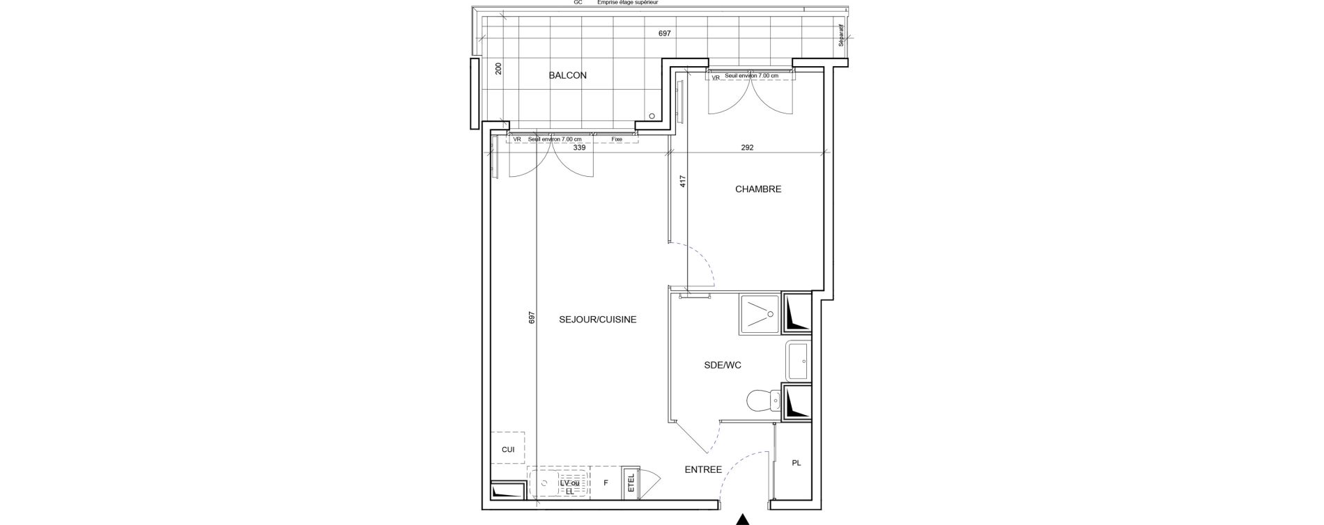 Appartement T2 de 45,06 m2 &agrave; Saint-Laurent-Du-Var Les plans