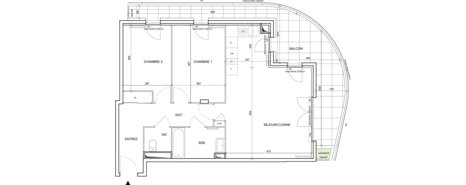 Appartement T3 de 70,67 m2 &agrave; Saint-Laurent-Du-Var Les plans