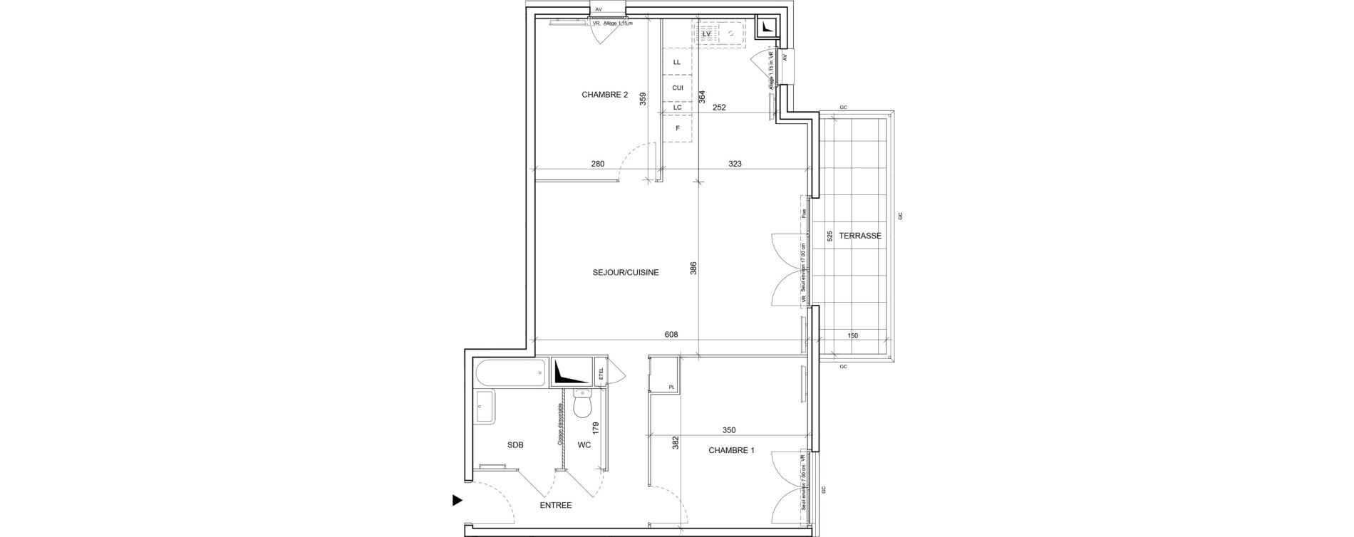 Appartement T3 de 70,50 m2 &agrave; Saint-Laurent-Du-Var Les plans