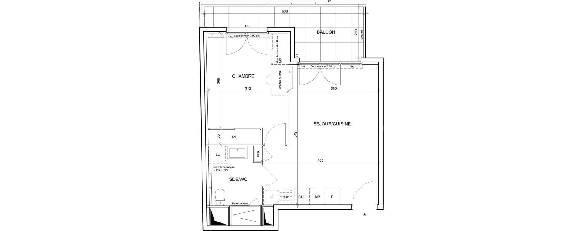 Appartement T2 de 41,04 m2 &agrave; Saint-Laurent-Du-Var Les plans