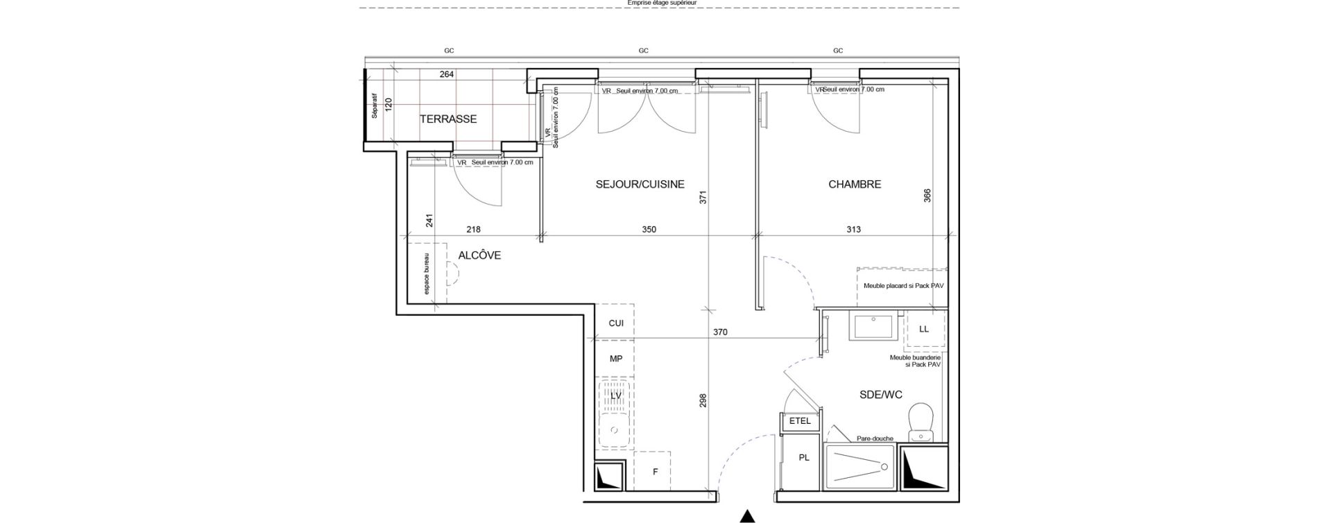 Appartement T2 de 45,82 m2 &agrave; Saint-Laurent-Du-Var Les plans