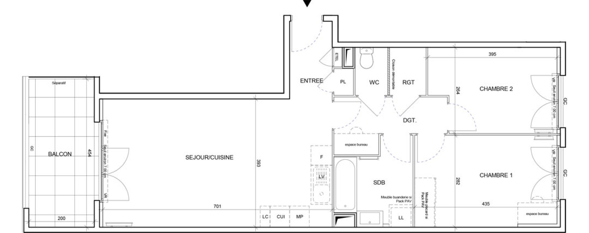 Appartement T3 de 66,65 m2 &agrave; Saint-Laurent-Du-Var Les plans