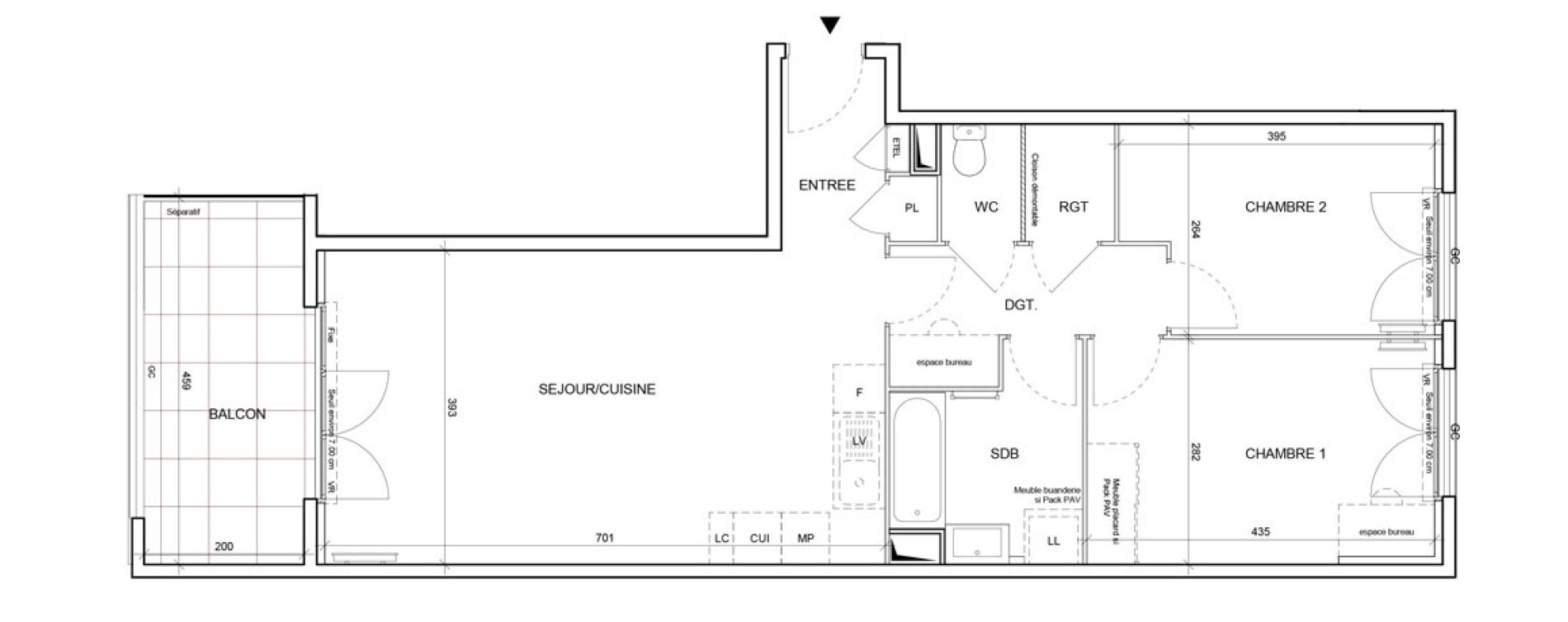 Appartement T3 de 66,68 m2 &agrave; Saint-Laurent-Du-Var Les plans