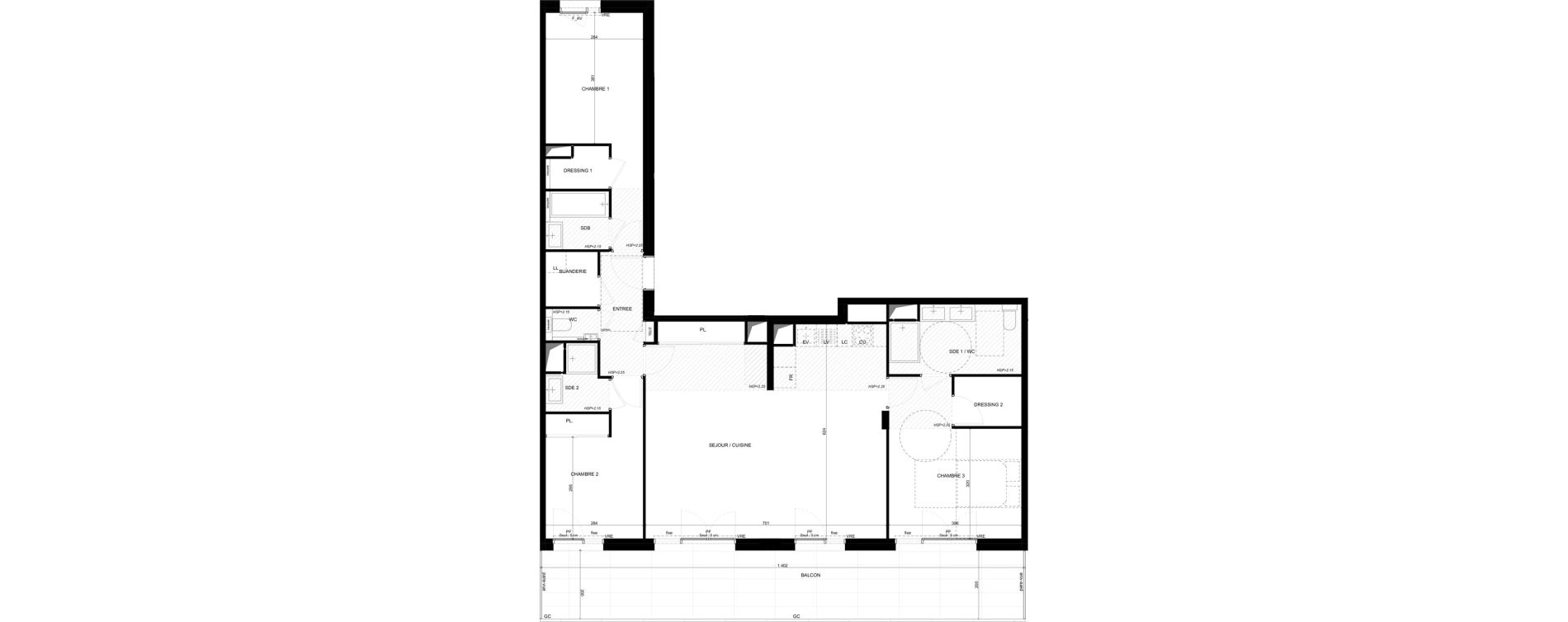 Appartement T4 de 109,16 m2 &agrave; Saint-Laurent-Du-Var Les paluds