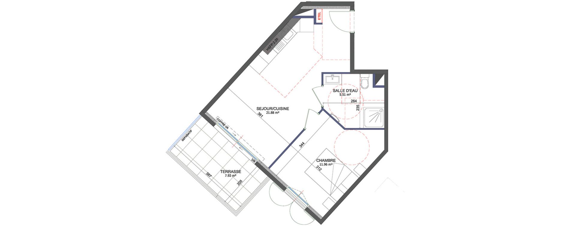 Appartement T2 de 39,35 m2 &agrave; Saint-Laurent-Du-Var Tzanck - galinieres - sauvaigo
