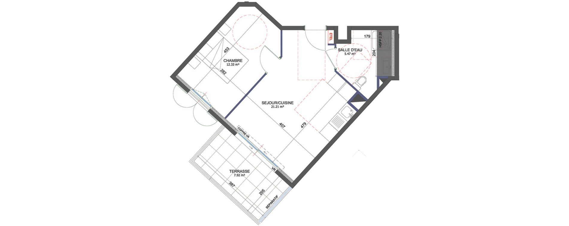 Appartement T2 de 39,01 m2 &agrave; Saint-Laurent-Du-Var Tzanck - galinieres - sauvaigo