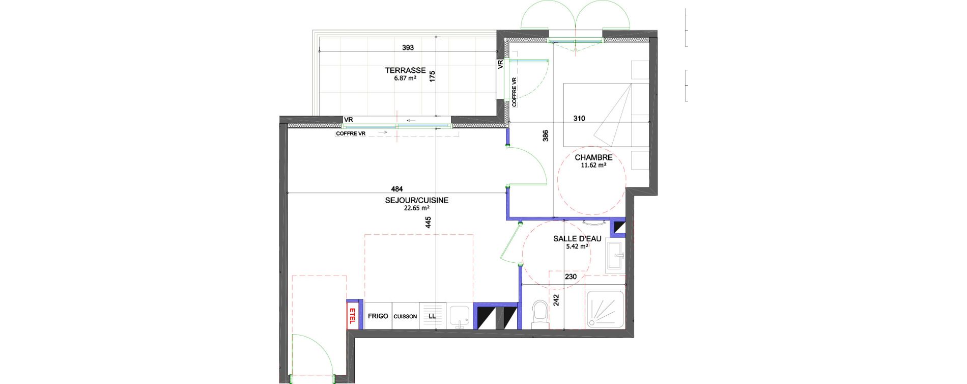 Appartement T2 de 39,69 m2 &agrave; Saint-Laurent-Du-Var Tzanck - galinieres - sauvaigo