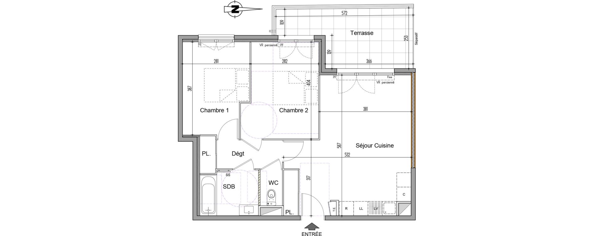 Appartement T3 de 59,15 m2 &agrave; Saint-Martin-Du-Var Centre