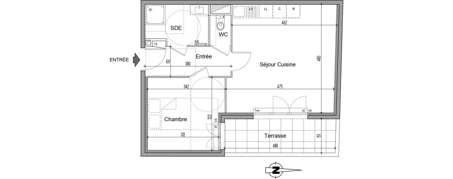 Appartement T2 de 43,90 m2 &agrave; Saint-Martin-Du-Var Centre