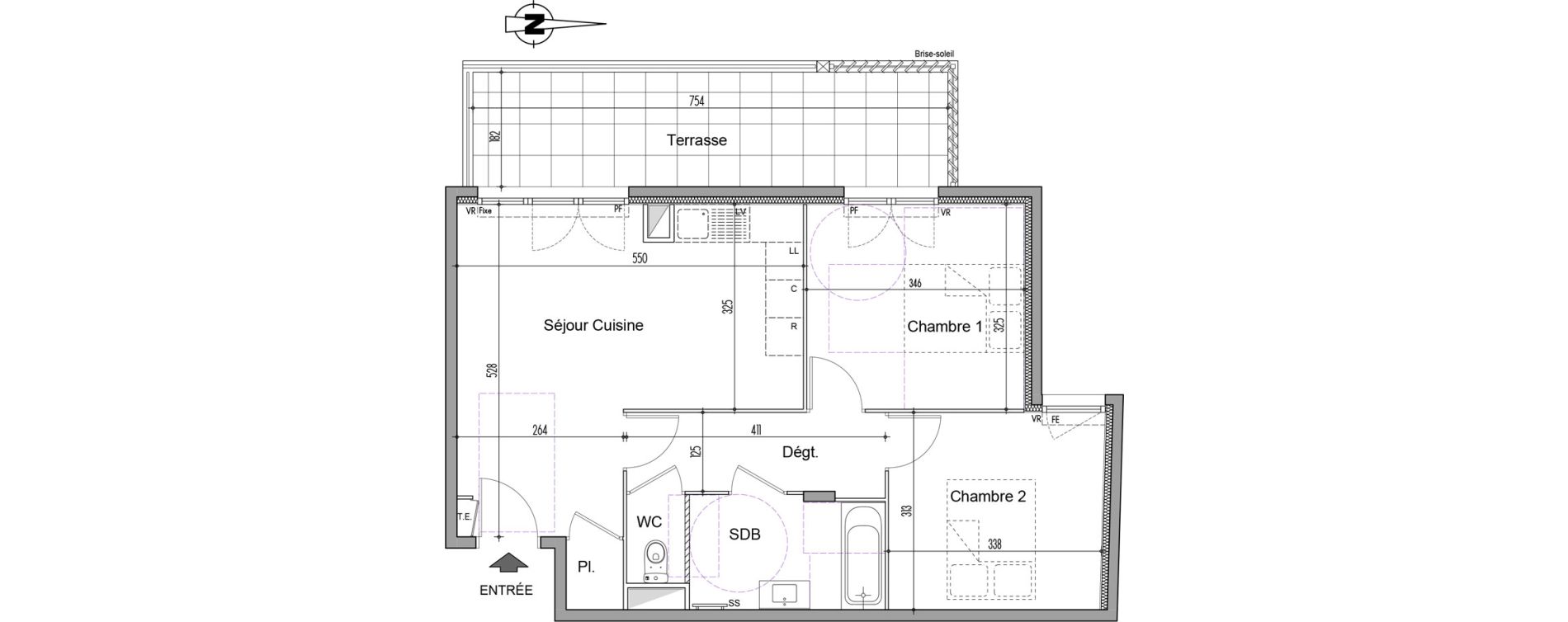 Appartement T3 de 57,80 m2 &agrave; Saint-Martin-Du-Var Centre