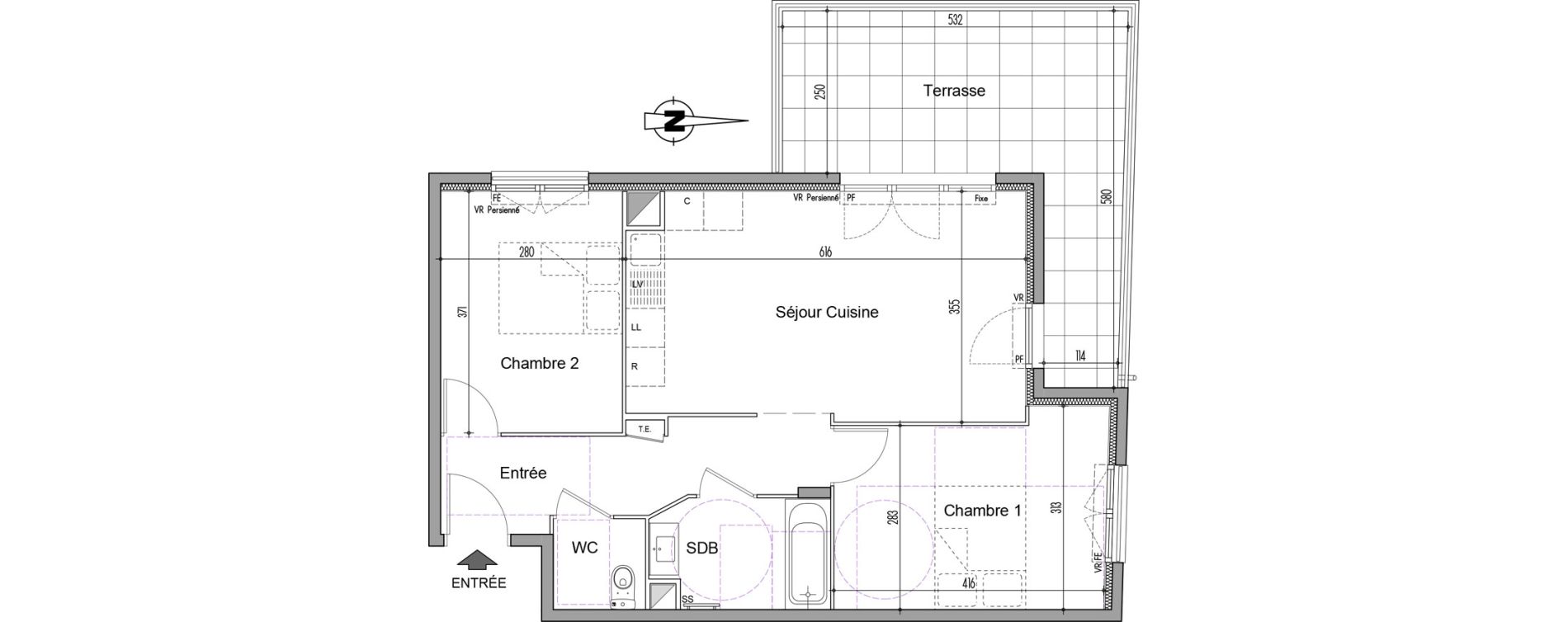 Appartement T3 de 58,00 m2 &agrave; Saint-Martin-Du-Var Centre