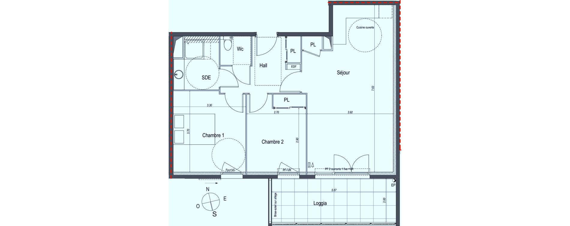 Appartement T3 de 64,10 m2 &agrave; Saint-Martin-Du-Var Centre