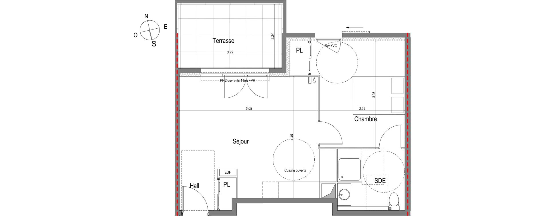 Appartement T2 de 43,00 m2 &agrave; Saint-Martin-Du-Var Centre