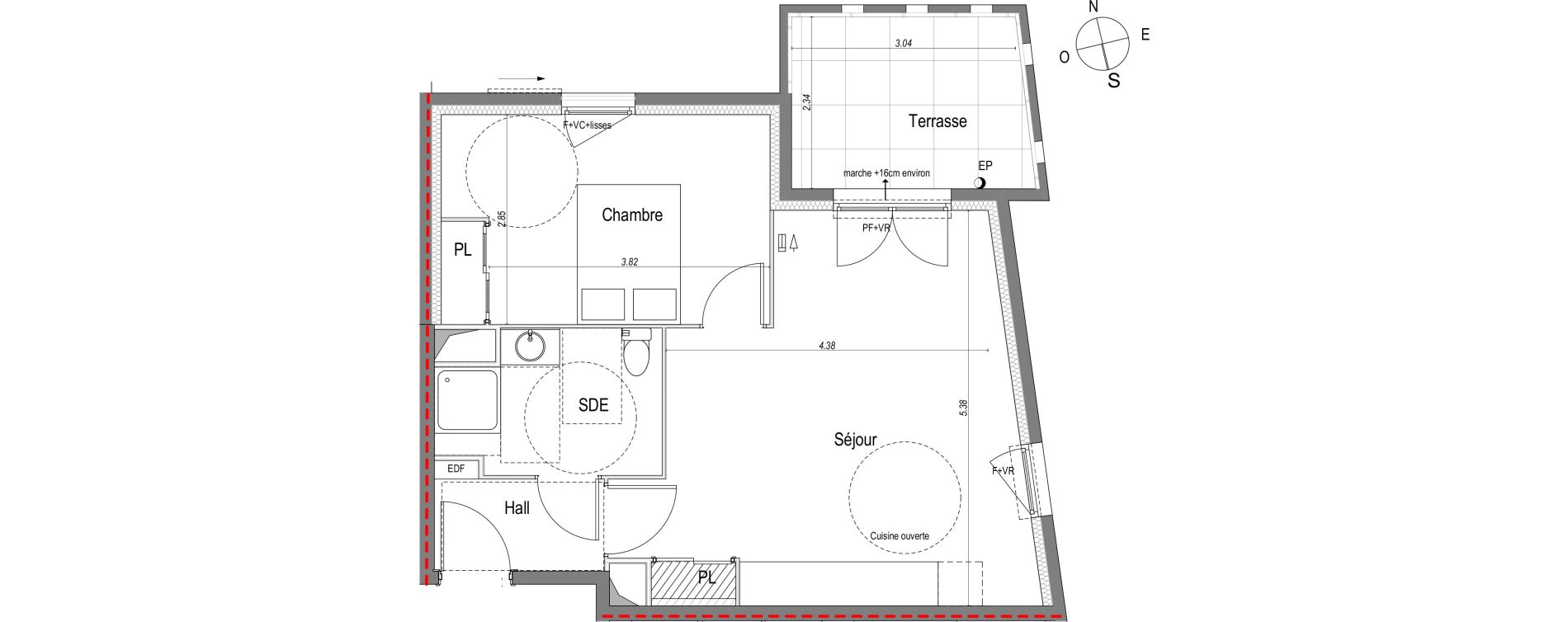 Appartement T2 de 45,30 m2 &agrave; Saint-Martin-Du-Var Centre