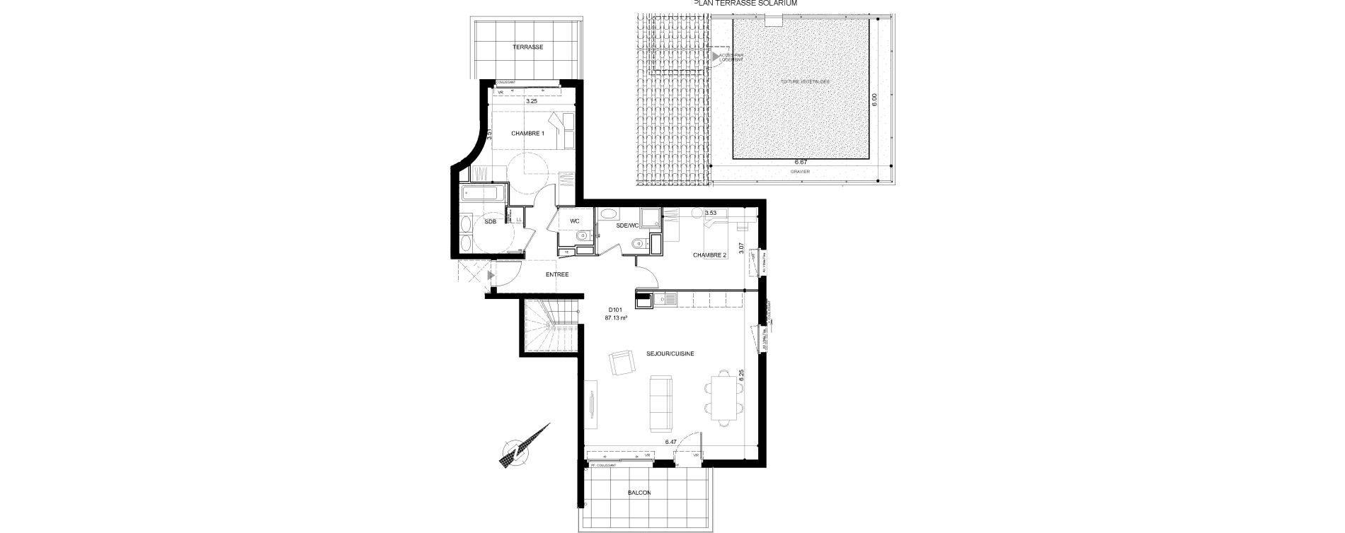 Appartement T3 de 87,13 m2 &agrave; Vallauris Centre