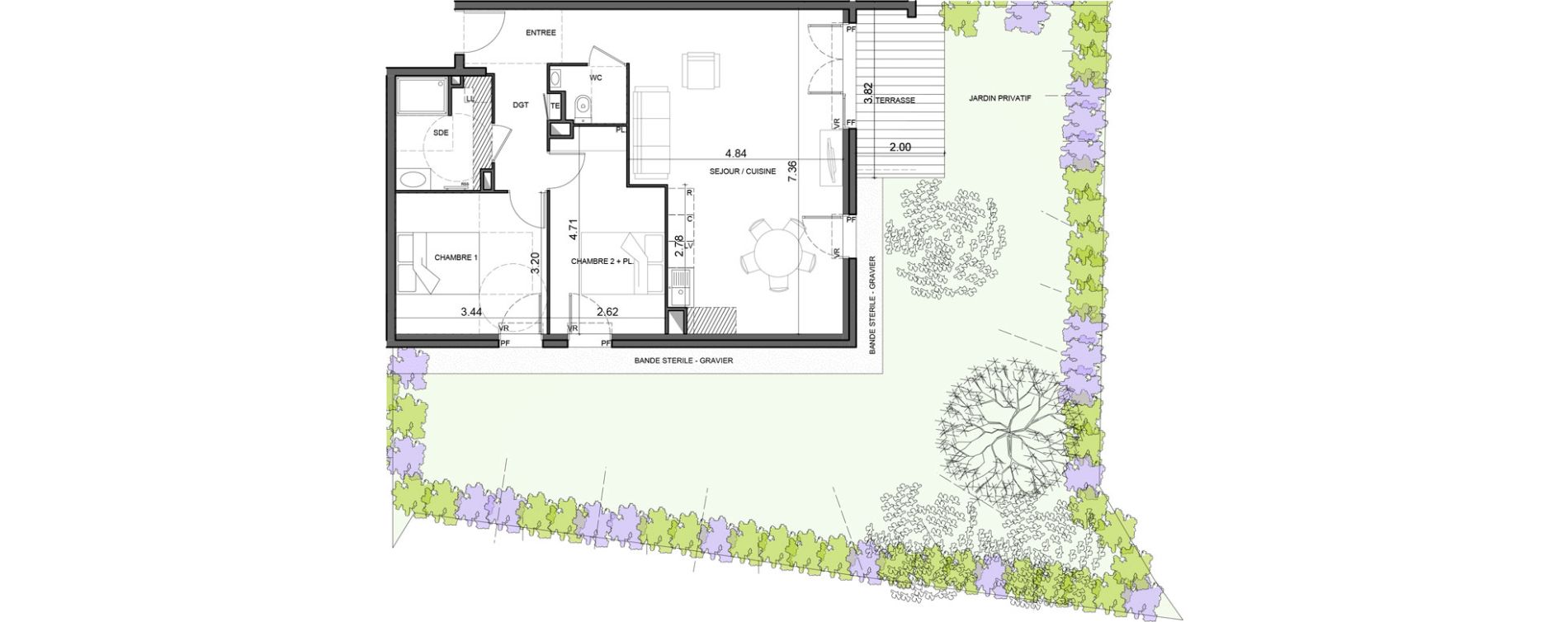 Appartement T3 de 70,04 m2 &agrave; Vallauris Gabelle - courcettes - les clos