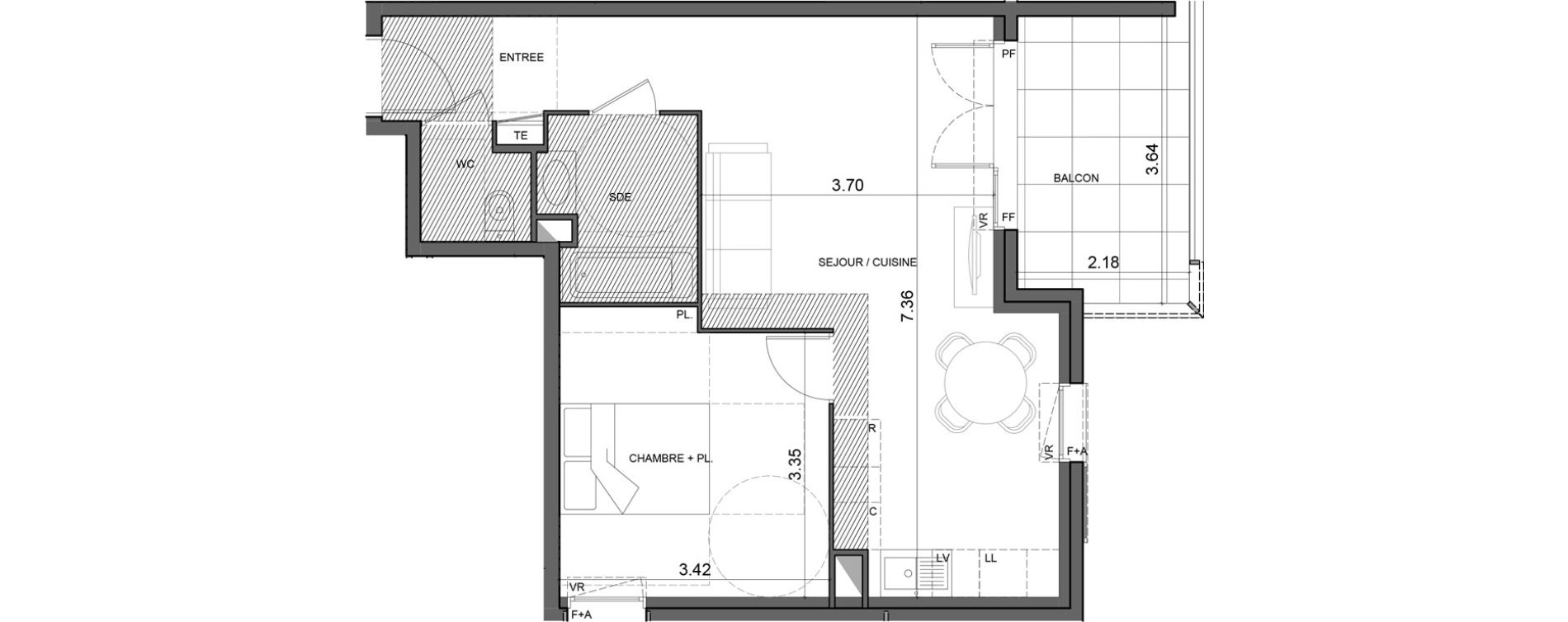 Appartement T2 de 47,74 m2 &agrave; Vallauris Gabelle - courcettes - les clos