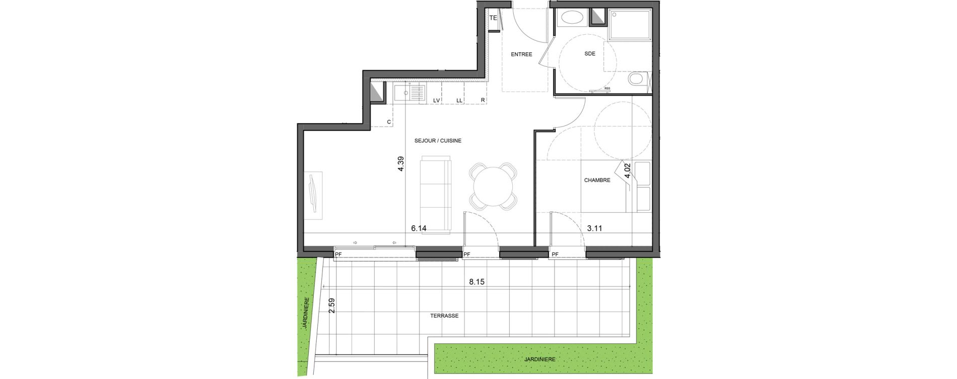 Appartement T2 de 45,94 m2 &agrave; Vallauris Gabelle - courcettes - les clos