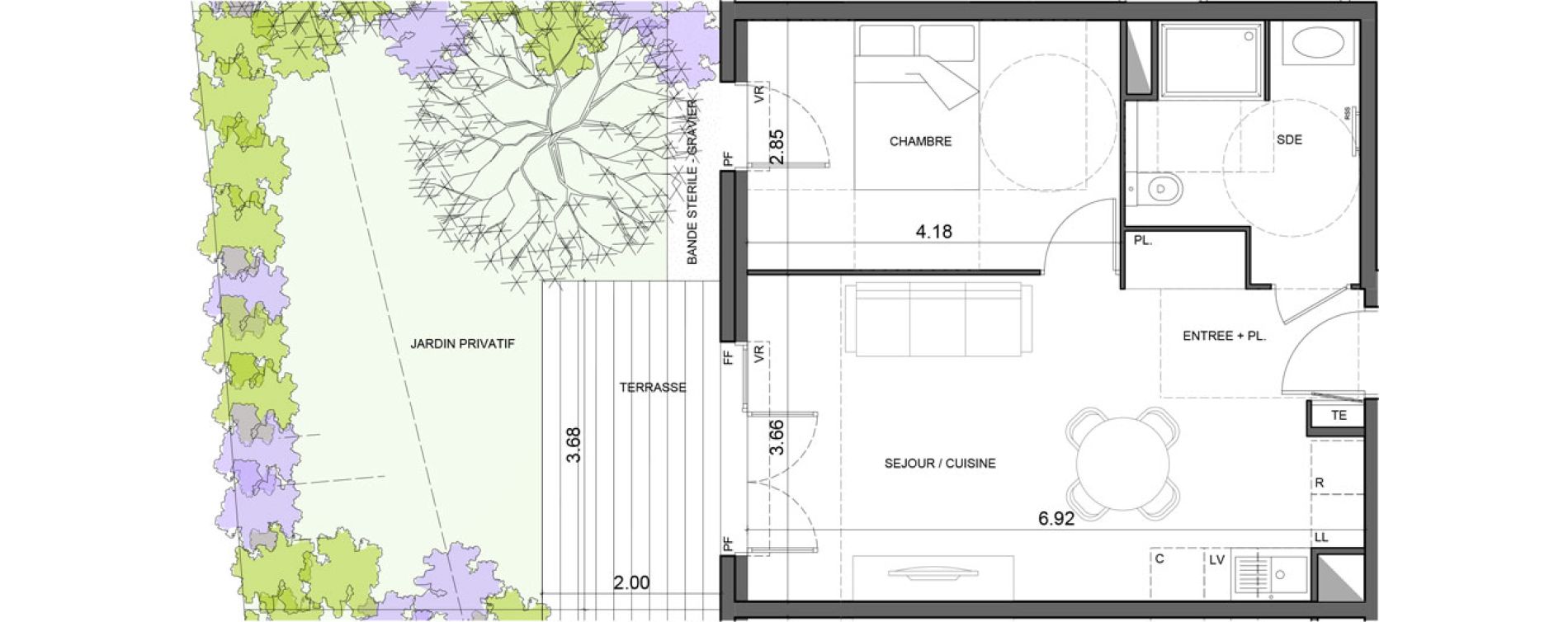 Appartement T2 de 43,37 m2 &agrave; Vallauris Gabelle - courcettes - les clos