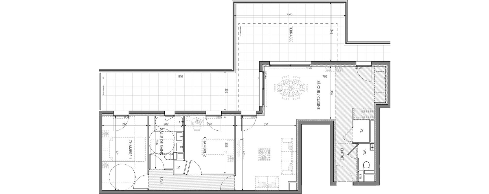 Appartement T3 de 74,36 m2 &agrave; Vallauris Golfe juan