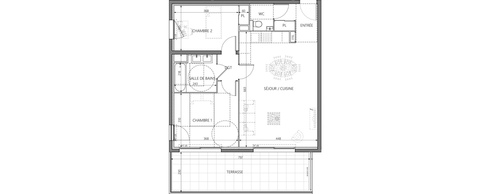 Appartement T3 de 64,47 m2 &agrave; Vallauris Golfe juan