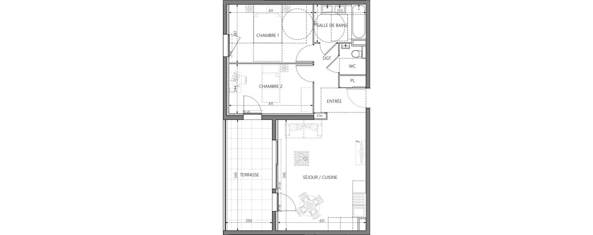 Appartement T3 de 58,63 m2 &agrave; Vallauris Golfe juan