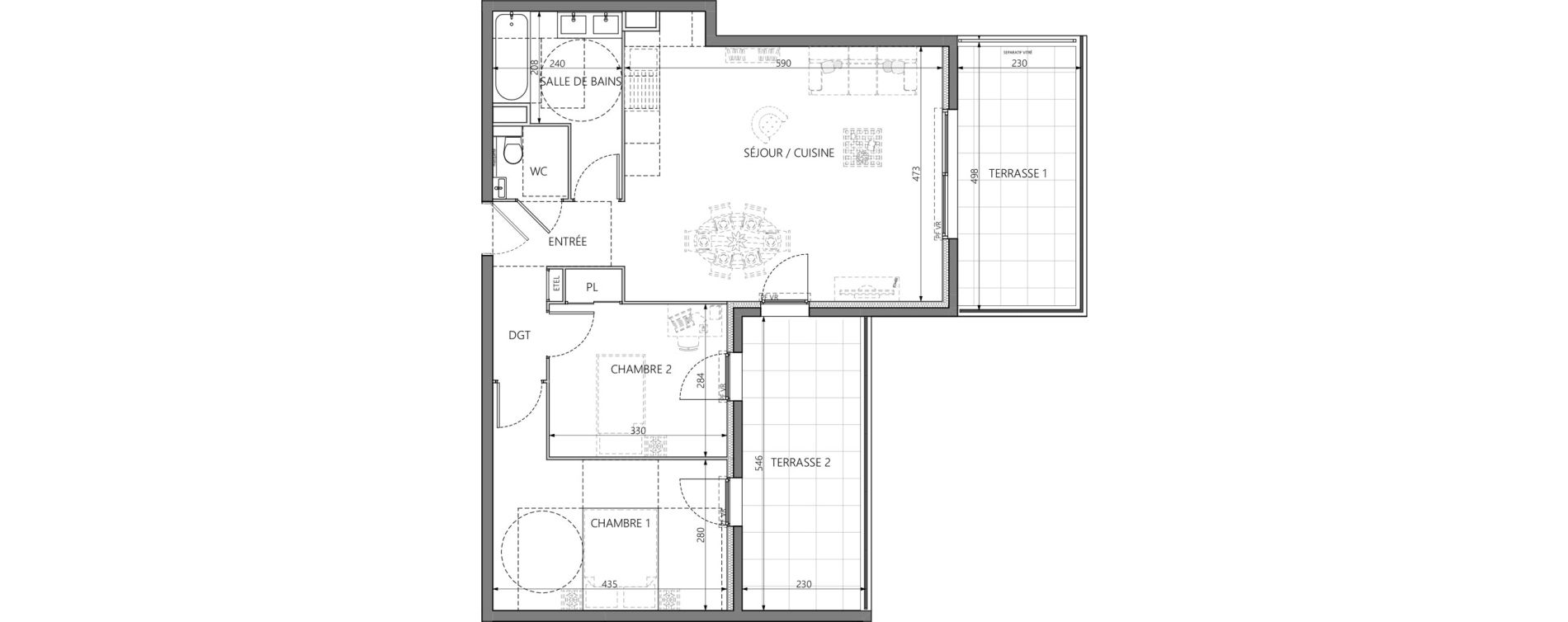 Appartement T3 de 65,23 m2 &agrave; Vallauris Golfe juan