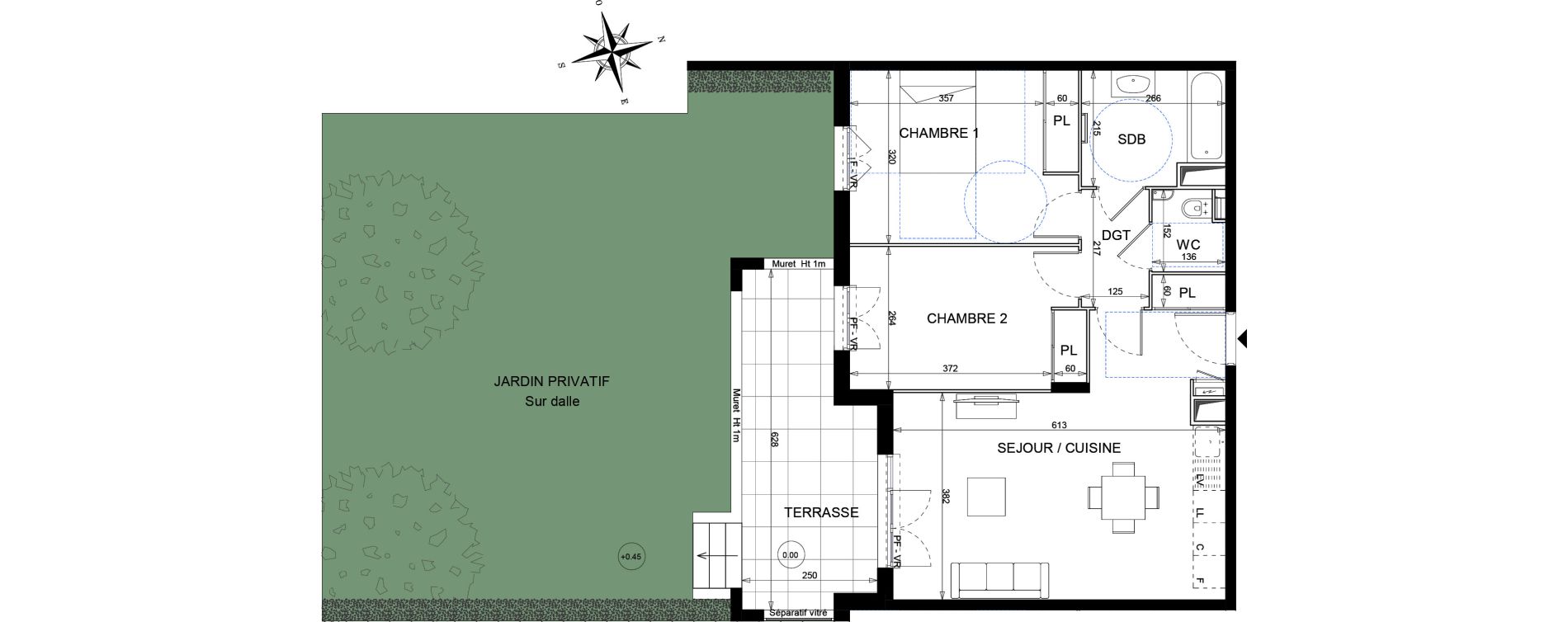 Appartement T3 de 61,98 m2 &agrave; Vallauris Golfe juan