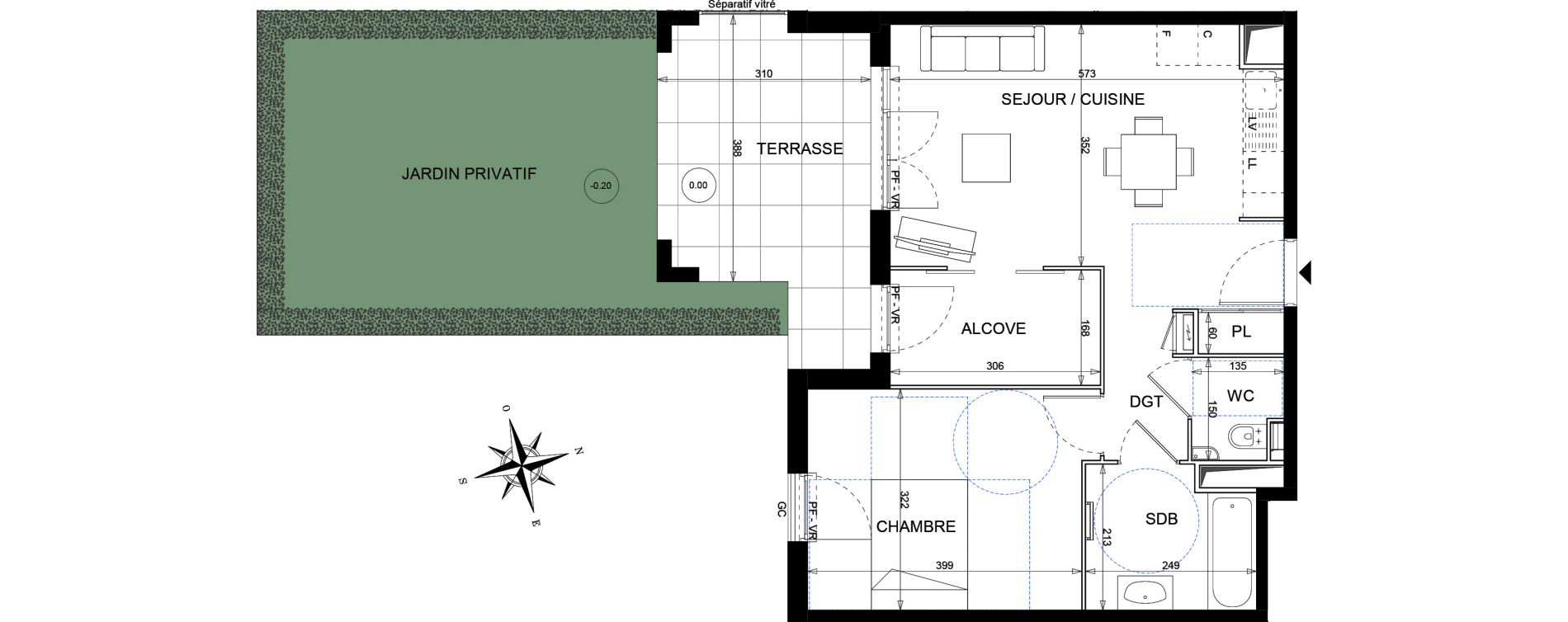Appartement T2 de 49,66 m2 &agrave; Vallauris Golfe juan