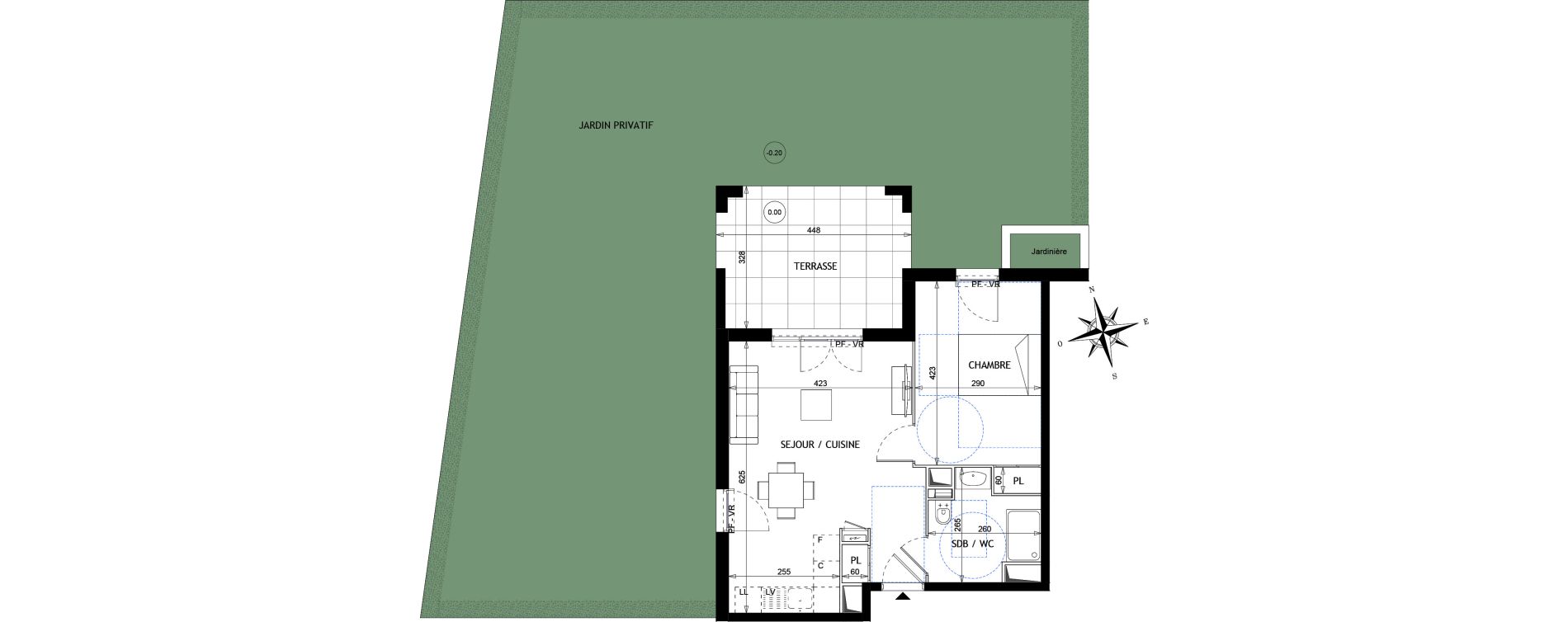 Appartement T2 de 43,89 m2 &agrave; Vallauris Golfe juan