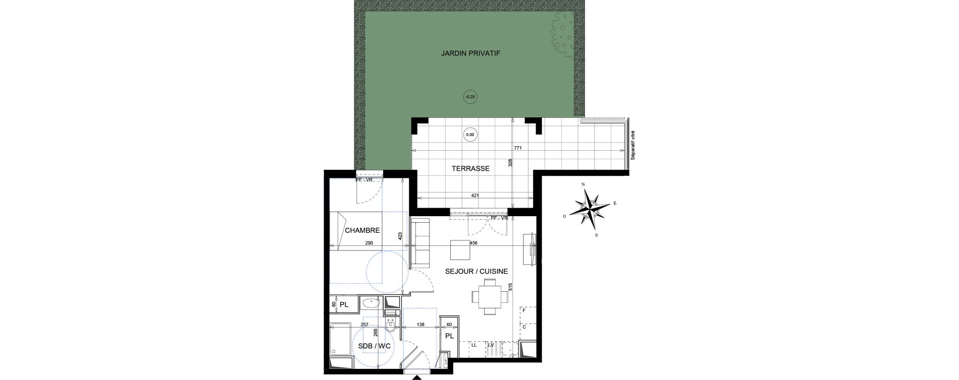 Appartement T2 de 42,20 m2 &agrave; Vallauris Golfe juan